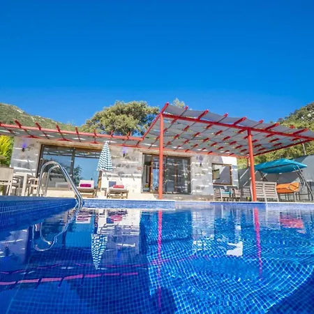 Sleek With Pool Backyard Jacuzzi In Kas Villa